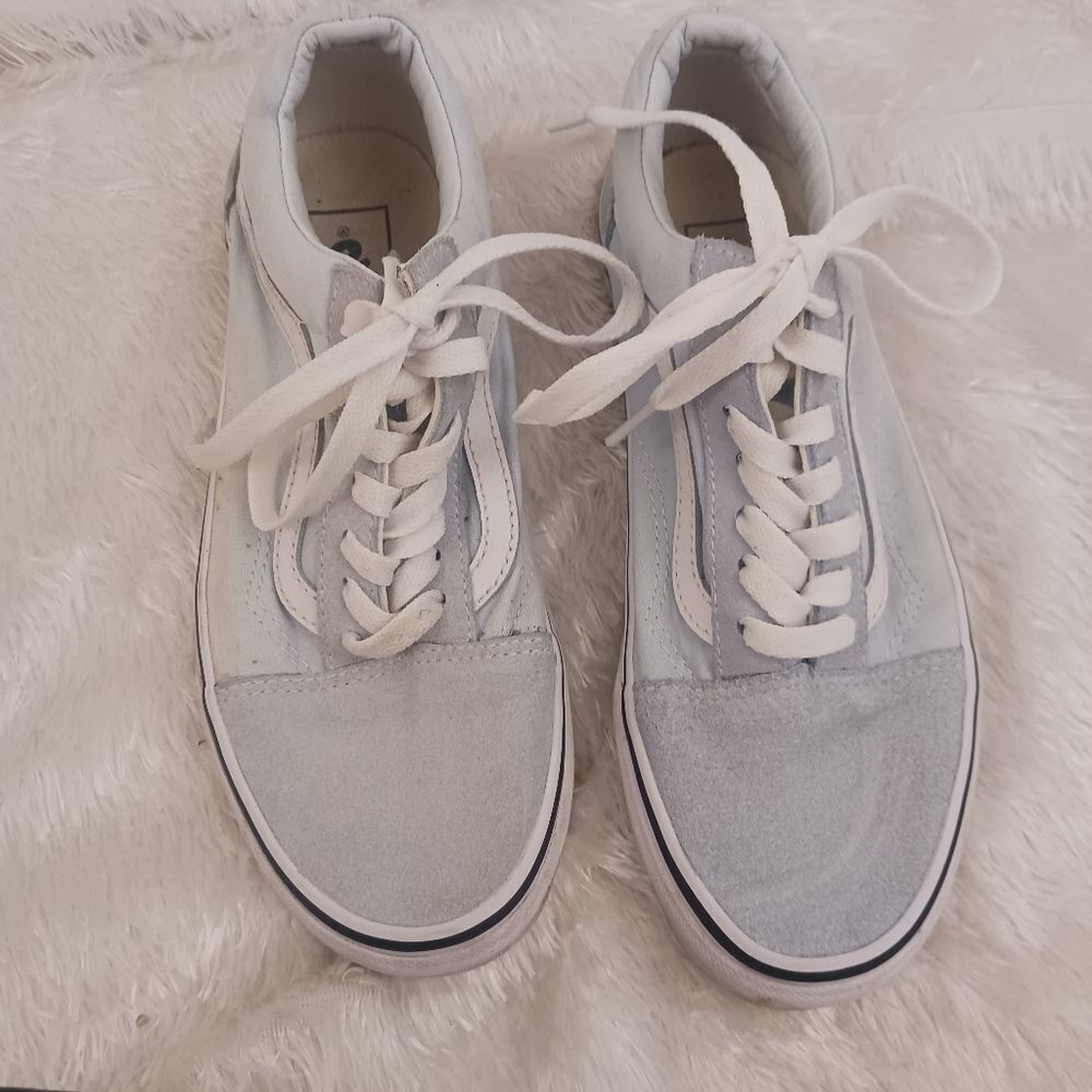 Vans light baby blue old skool size 7.5